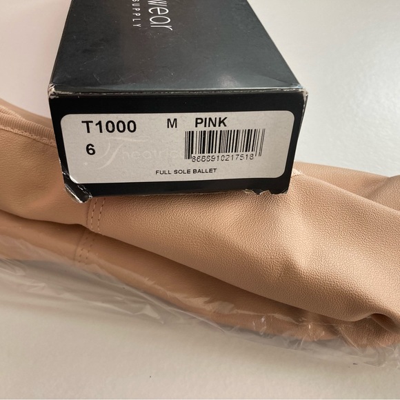 Theatricals Footwear | NEW Pink Full Sole Ballet Shoes T1000 6M - Picture 5 of 5